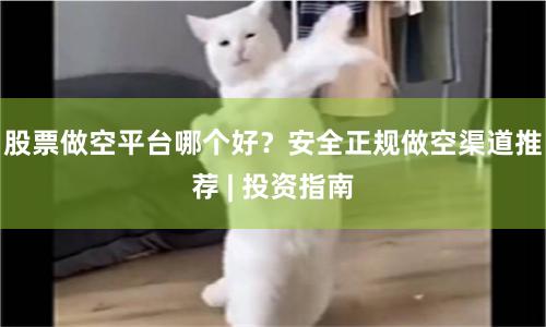 股票做空平台哪个好？安全正规做空渠道推荐 | 投资指南
